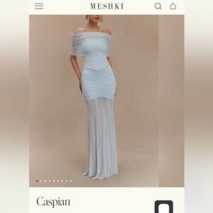 Meshki Strapless Light Blue Gown